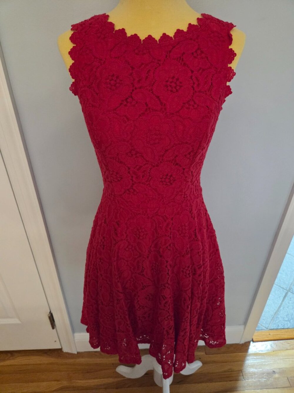 City Studio Red Floral Dress